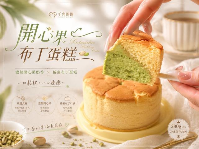 預購💗【羊角圈圈・開心果布丁蛋糕】💗 12起批