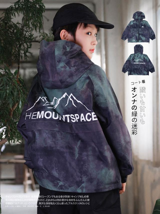 G00525中大童冲锋衣男童迷彩外套