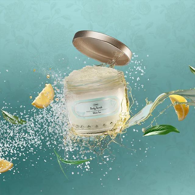 【SABON】白茶身體磨砂膏60g#10/22