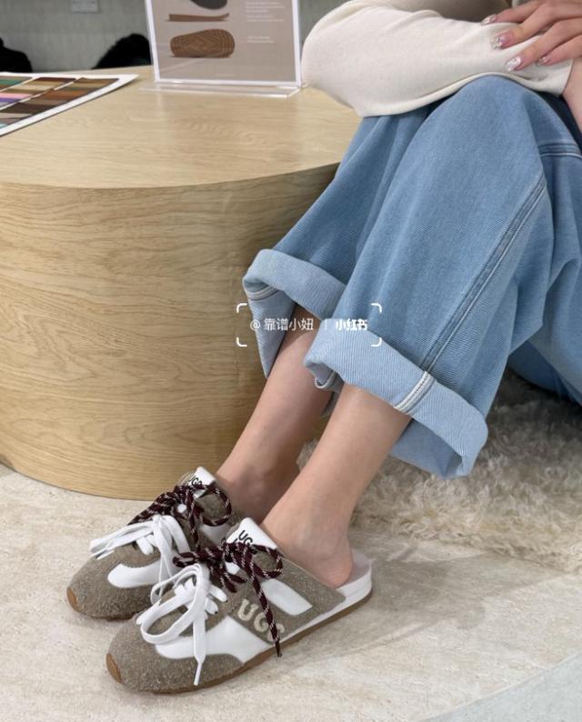 美國 UGG OZLANA Harrington Panel Mule 拼接麂皮穆勒鞋 OZ7005