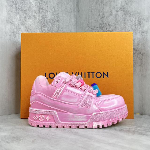 LV Louis Vuitton 23S走秀款Trainer 水染胖丁面包滑板鞋
