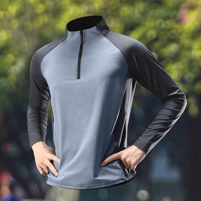男士半拉鏈運動速乾衣