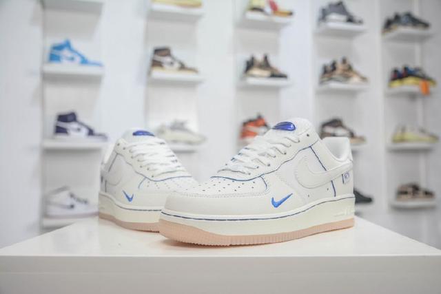 NK Air Force 1 '07 Low"Sail White/Blue Mini Swoosh