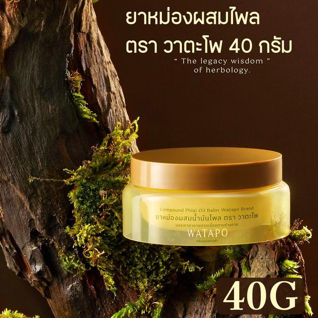 泰國臥佛寺WATAPO草本涼感萬用膏-薄荷薑黃40g#09/14