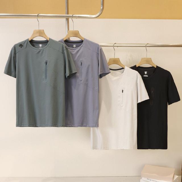 DESCENTE迪桑特海外版柜子新款经典氨棉短袖Polo衫 高端定制系列