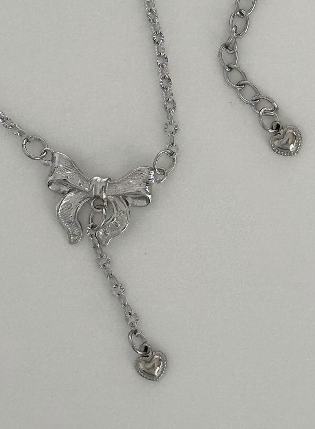 韓國限定🇰🇷 OFUSE lace ribbon necklace 蕾絲蝴蝶結項鏈#
