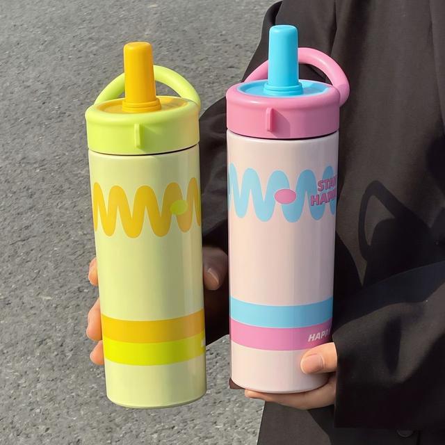 創意簡約高顏值吸管保溫杯(預購)