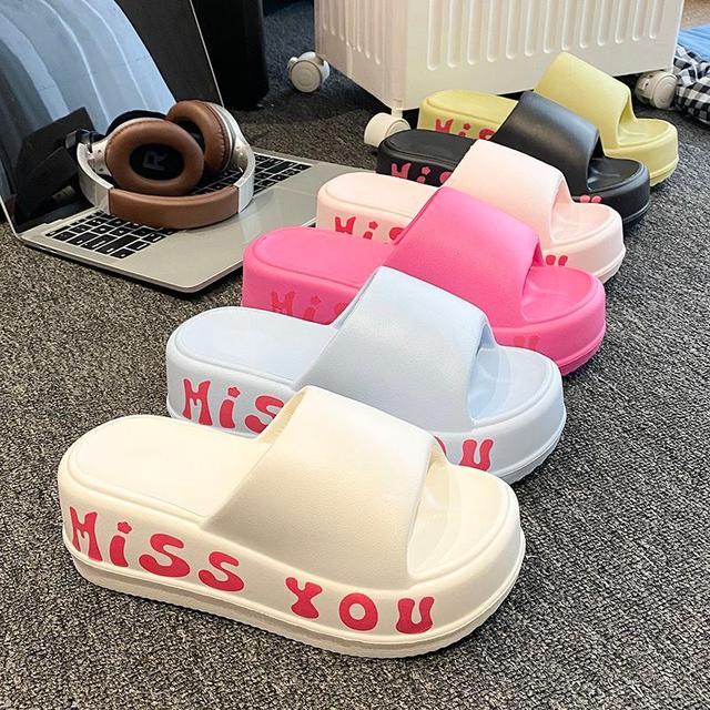 ins爆款韓系增高厚底一字拖鞋(預購)