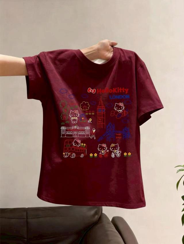 【預購商品】【0510結單】【批發】復古KT猫 短袖上衣 260506-17
