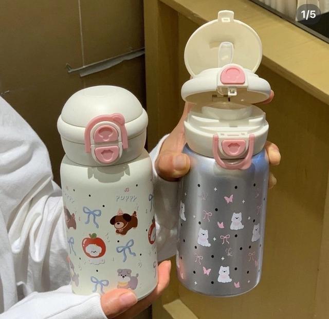 《預購》雙飲保溫水杯女新款高顏值學生316 不鏽鋼大容量防摔便攜吸管杯子