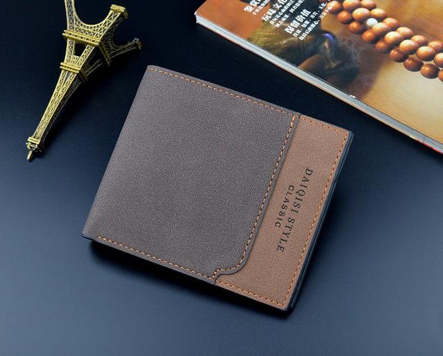 【長期團2025】【預購商品】【批發】韓系男士時尚撞色短款皮夾錢包 2012-1