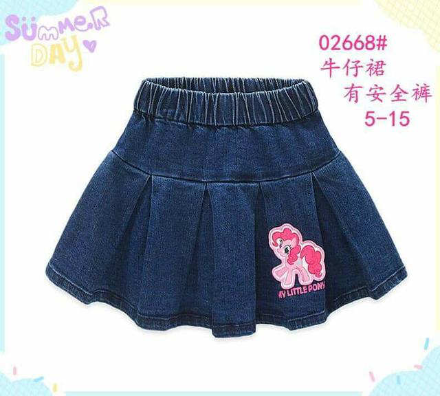 零碼特價💖 #02668  可愛牛仔短裙（有安全褲）