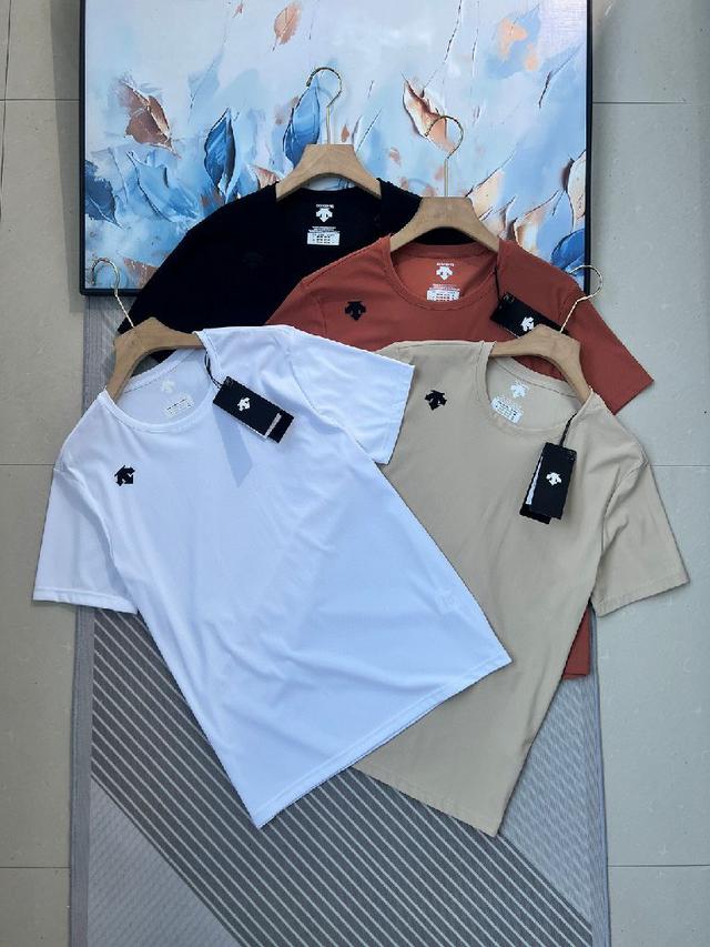 ds迪桑特夏季新款 男士圆领冰丝速干短袖T恤 颜色：黑色  白 色  桔色  卡其