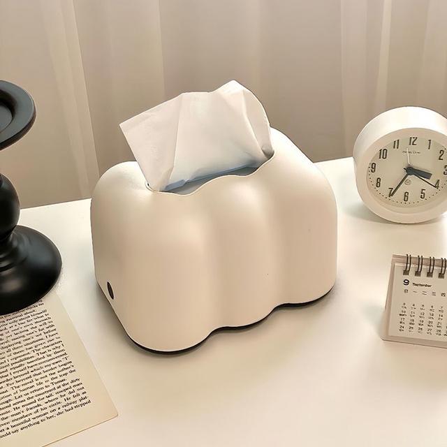 📌高檔輕奢感桌面彈簧奶油風雲朵衛生紙盒🧻