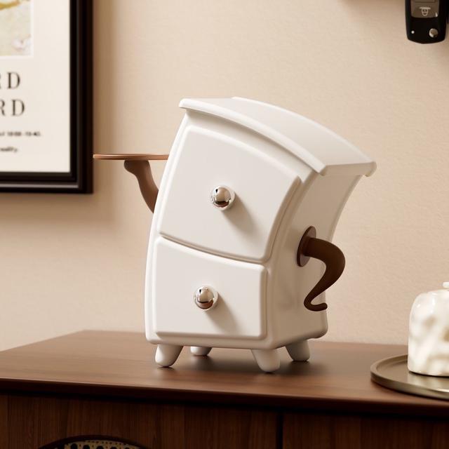 📌復古風 創意叉腰 桌上收納盒 擺件