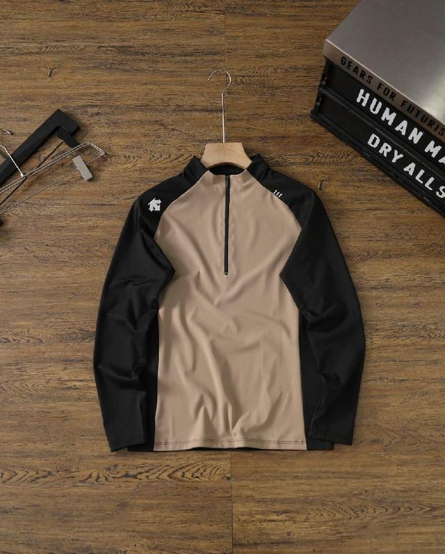 专柜同步Descente/迪桑特经典三色训练服速干薄款打底衫