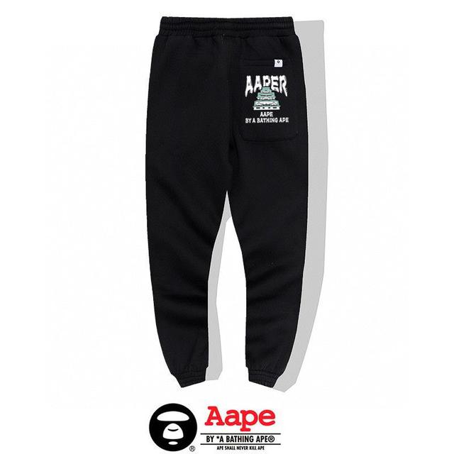 0951毛圈薄款 951加绒厚款猿人头AAPE宽松 休闲卫裤运动长裤 M L XL XXL