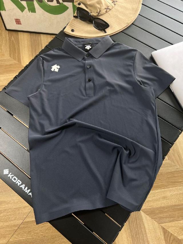 DESCENTE 迪桑特 经典标识 logo 印花情侣圆领休闲短袖-原单版本