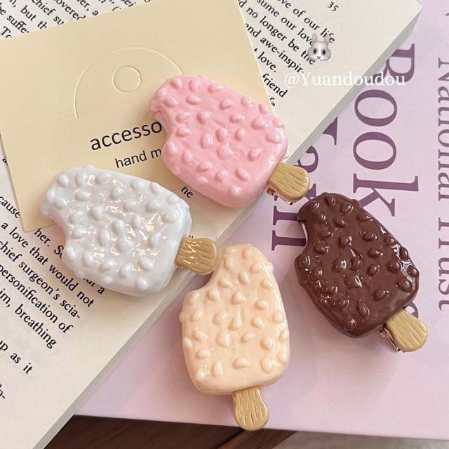 ins趣味仿真脆皮雪糕瀏海夾(預購)