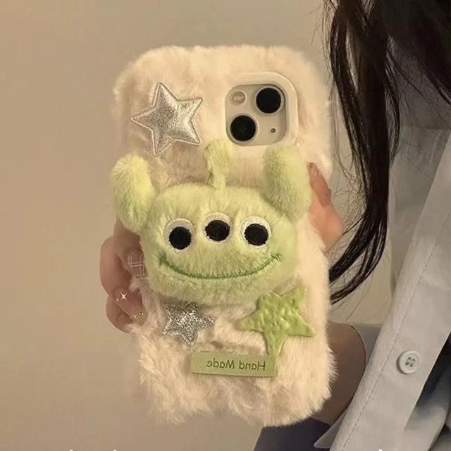 《預購》毛絨可愛公仔爆款iPhone15/14 ProMax手機殼蘋果13mini/12/11軟XS