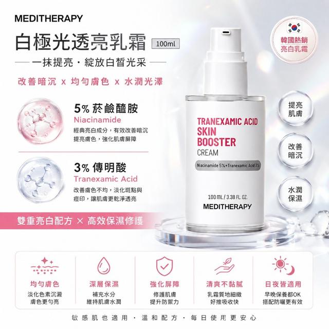 🥰韓國 MEDITHERAPY 白極光透亮乳霜100ml【有建置PIF】-8/18下午3點收單