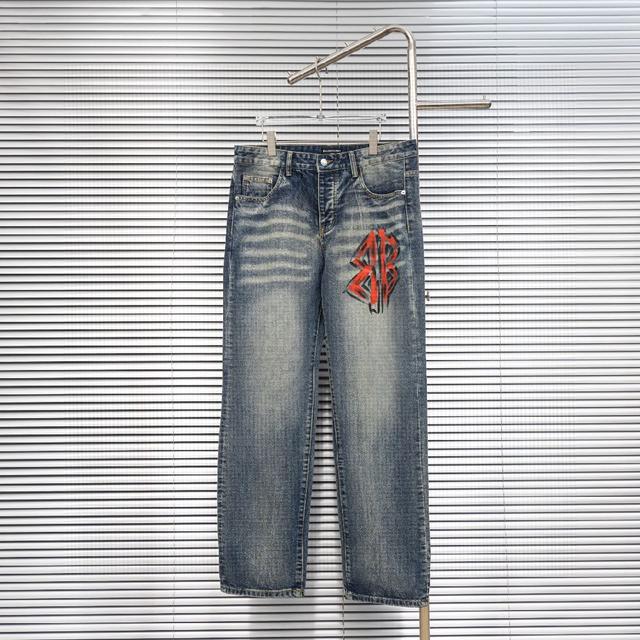 杜嘉班纳DG手绘涂鸦牛仔长裤