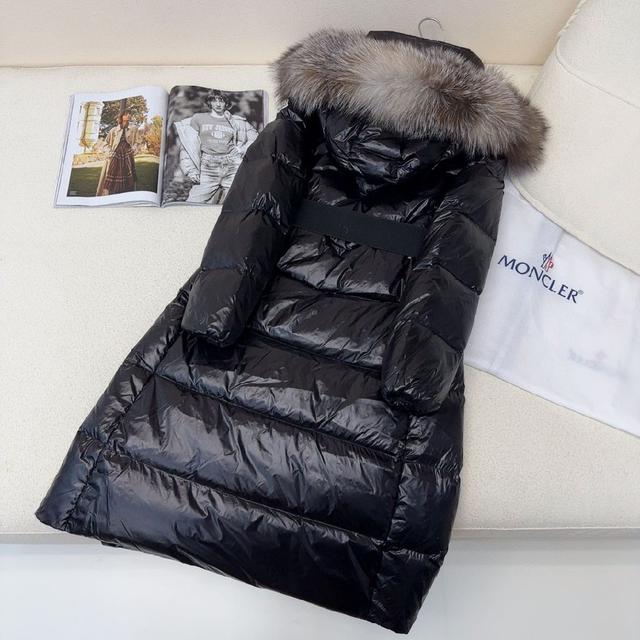 MC23ss——代购经典爆款Ribafur亮面连帽长款羽绒服 可拆卸