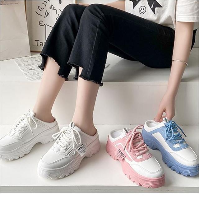 【長期團2026】【預購商品】【批發】韓版時尚拼色厚底包頭半拖鞋ZXD3 260315-33