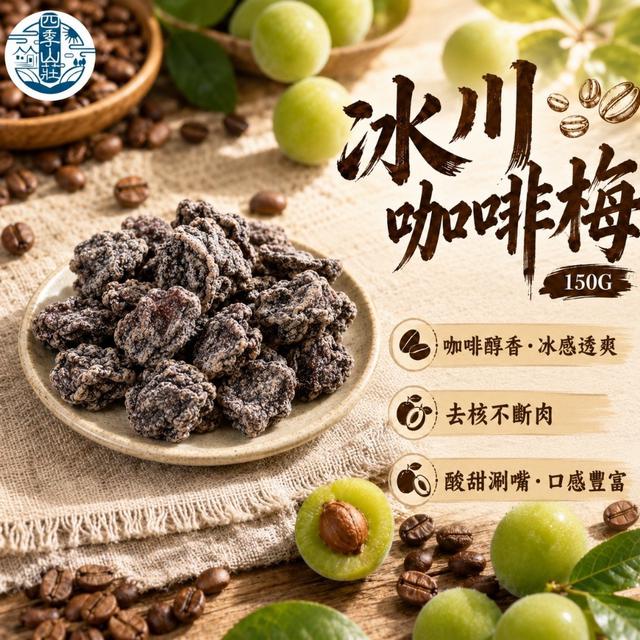 預購 四季山莊 冰川咖啡梅150g -5/26下午3點收單
