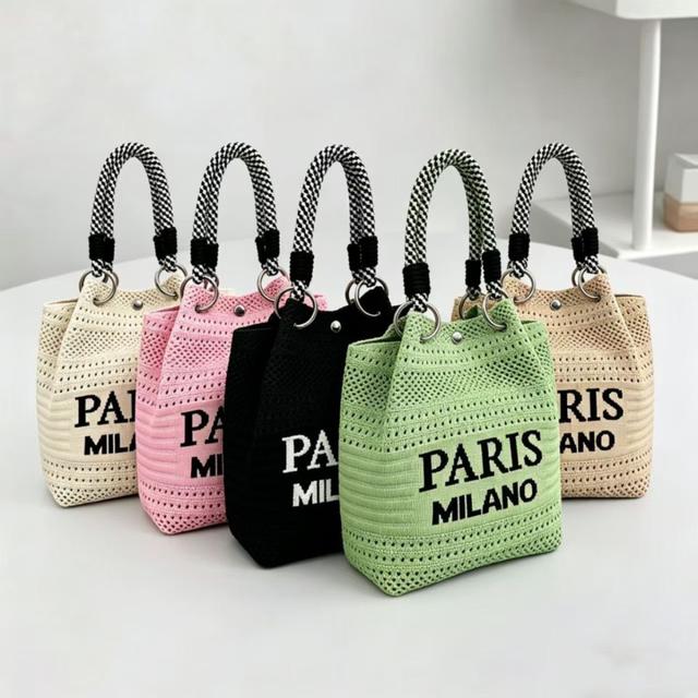新款PARIS文藝簡約鏤空針織包(預購)