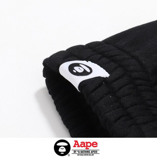 929猿人头AAPE宽松加绒 反光休闲卫裤运动长裤 M L XL XXL