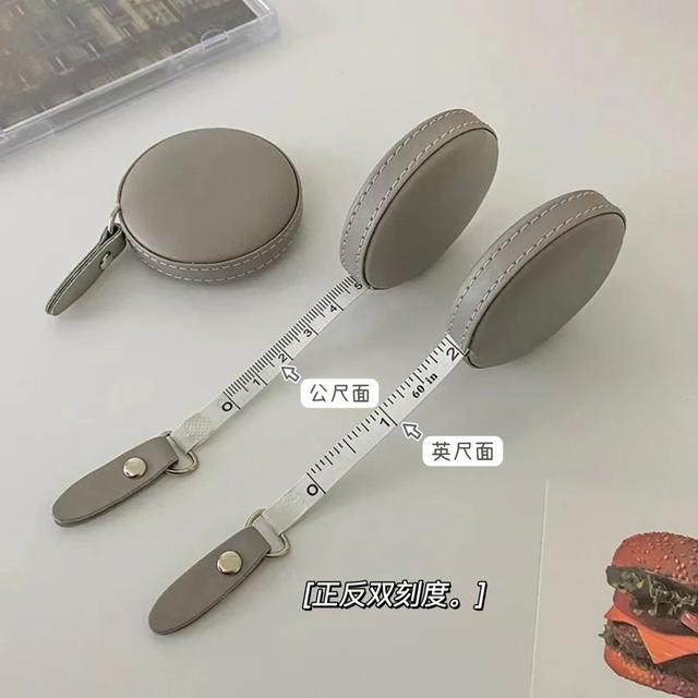 ins小軟皮PU自動伸縮捲尺(預購)