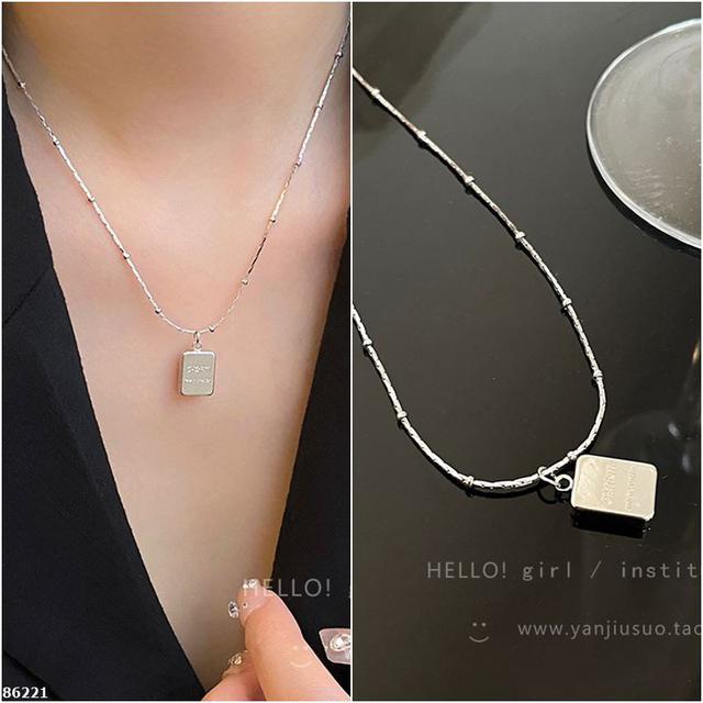 【長期團2025】【預購商品】【批發】韓系氣質小方塊吊墜鎖骨項鍊 86221