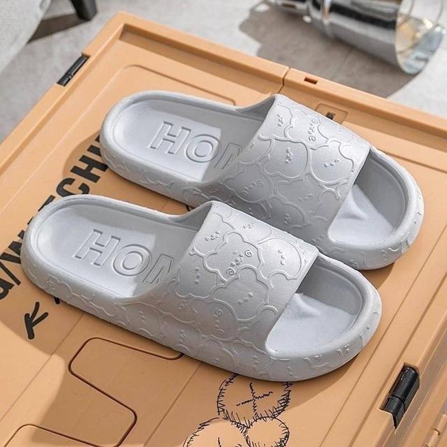 【預購商品】【0311結單】【批發】夏季情侶款 印花小熊採屎感室內拖