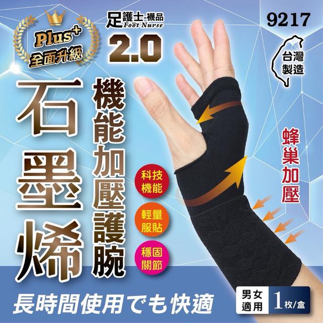 預購 石墨烯2.0PIus機能加壓護腕(一枚入/盒)《一組2盒》-12/24號中午12點結單