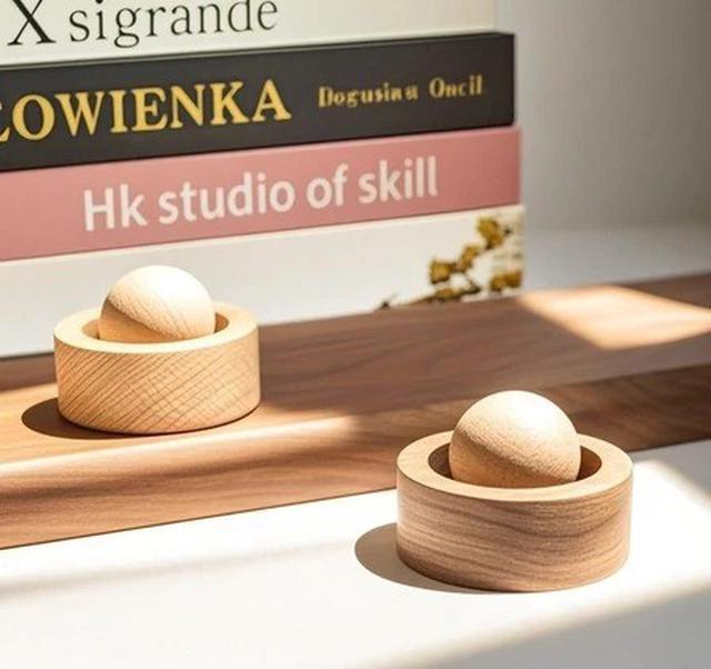 代購 小廢物居家裝飾系列 原木圓球萬用精油香氛擴香木 無火香薰室內精油木質圓球擴香器