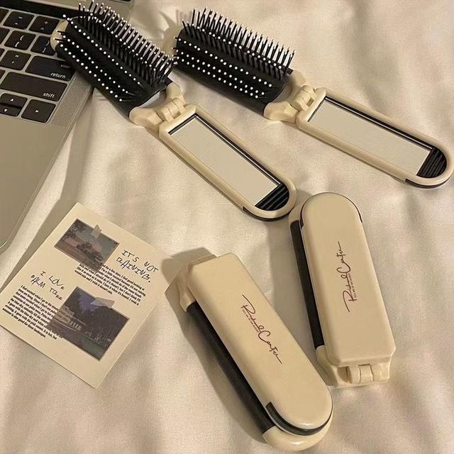 隨身便攜鏡梳一體折疊氣墊按摩梳(預購)