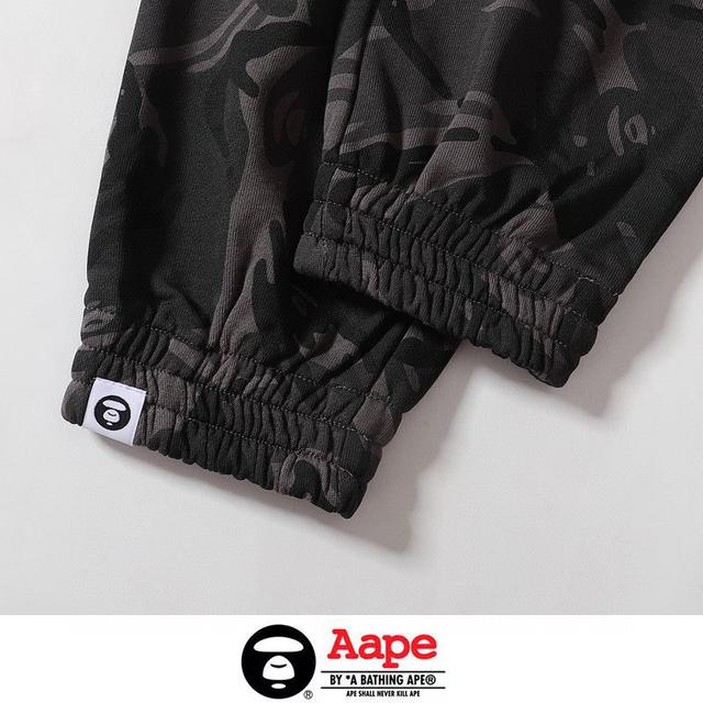 005毛圈薄款 猿人头AAPE宽松 休闲卫裤运动长裤 M L XL XXL