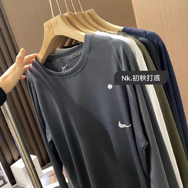 K1419-Nike勾勾運動高彈力內搭衣長袖T恤