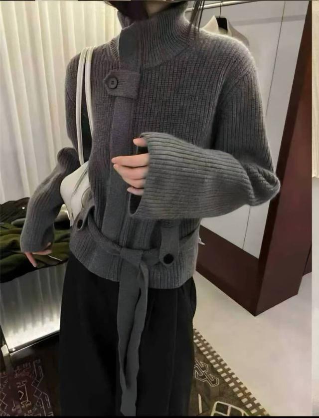 【預購商品】【1119結單】【批發】正韓 腰帶羊毛針織外套 111302♨️正韓服飾♨️
