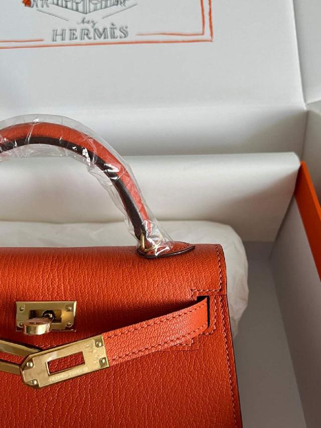 ❤️ mini Kelly二代  橙色  半手工！  金  银现货