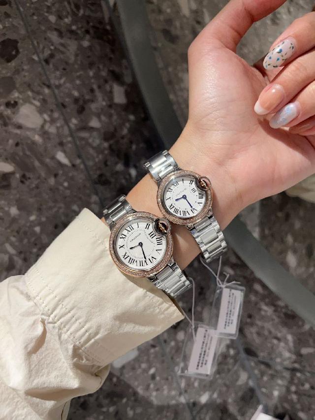 卡地亚/尺寸：28mm 33mm 匠心之作卡地亚蓝气球 精致石英腕表