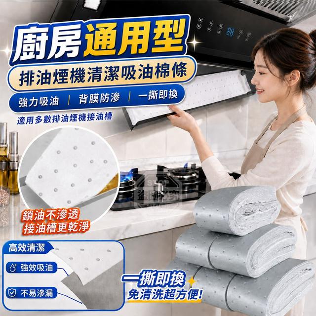 【預購商品】【0915結單】【批發】廚房通用型 排油煙機清潔吸油棉條10入 260913-29