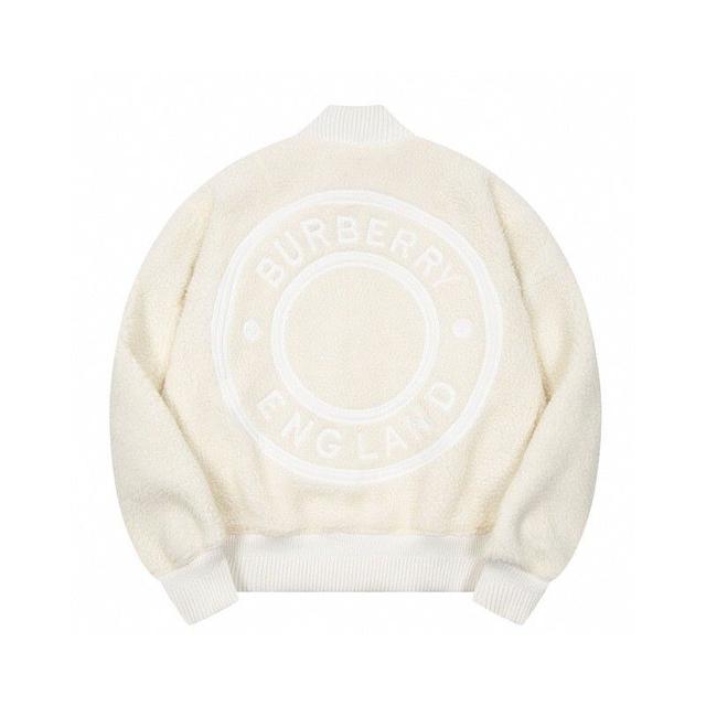 BBR 2022FW 双面徽标图案卡其色双面摇粒绒外套 定