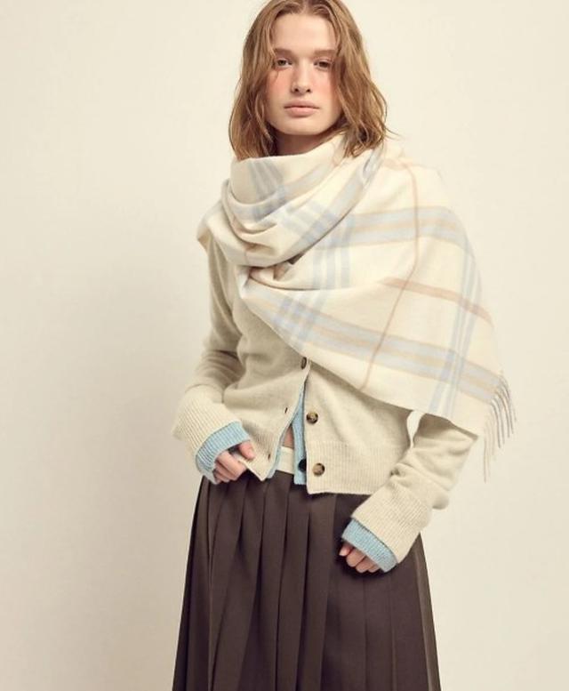 🔥快閃🔥冬日必備單品🔥MARDI MERCREDI 羊毛格紋圍巾🐏#01/17晚上24:00