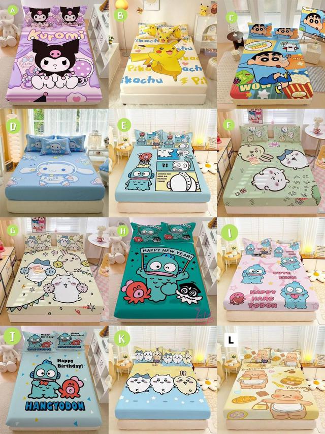 【預購商品】【0530結單】【批發】四季卡通床笠三件套 250527-13