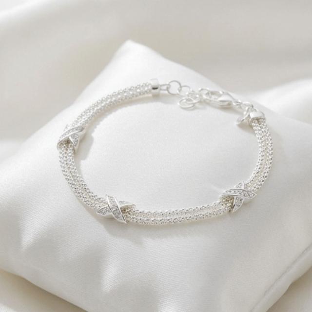 美國MIA FIORE Made In Italy 純銀雙鍊手鍊#特價隨時結單