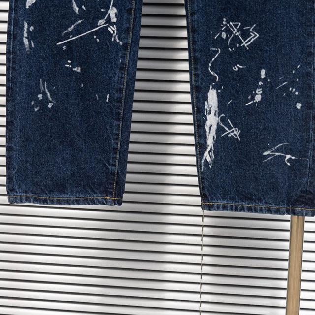 巴黎世家BLA手绘涂鸦牛仔长裤