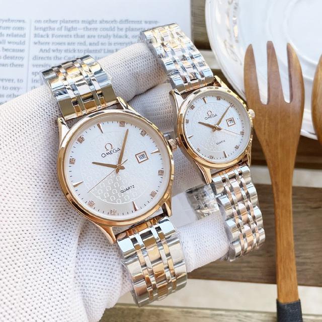 原装进口石英机芯   钢化玻璃 316L精钢表壳 直径