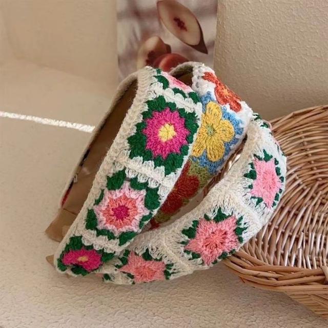 📌小清新針織花朵髮箍🌺